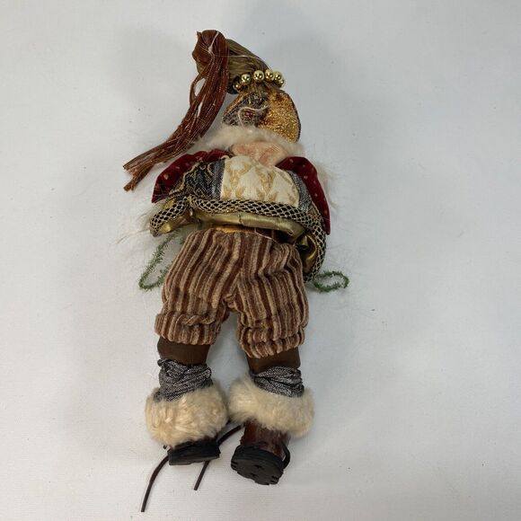 Old World Folk Art St Nick Santa Rustic Velvet Ethnic Garland 12" Christmas Doll - Picture 5 of 10
